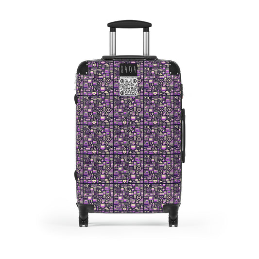 Digital Nostalgia Remix Modern Vintage Fusion Suitcase - 8404 Design-54
