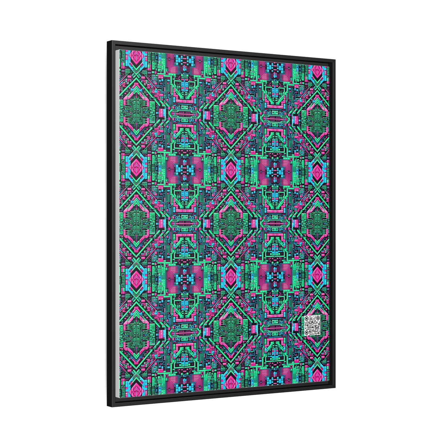 Digital Glitch Vibes Tech-Inspired Streetwear Matte Canvas, Framed (multi-Color) - 8404 Design-71 A