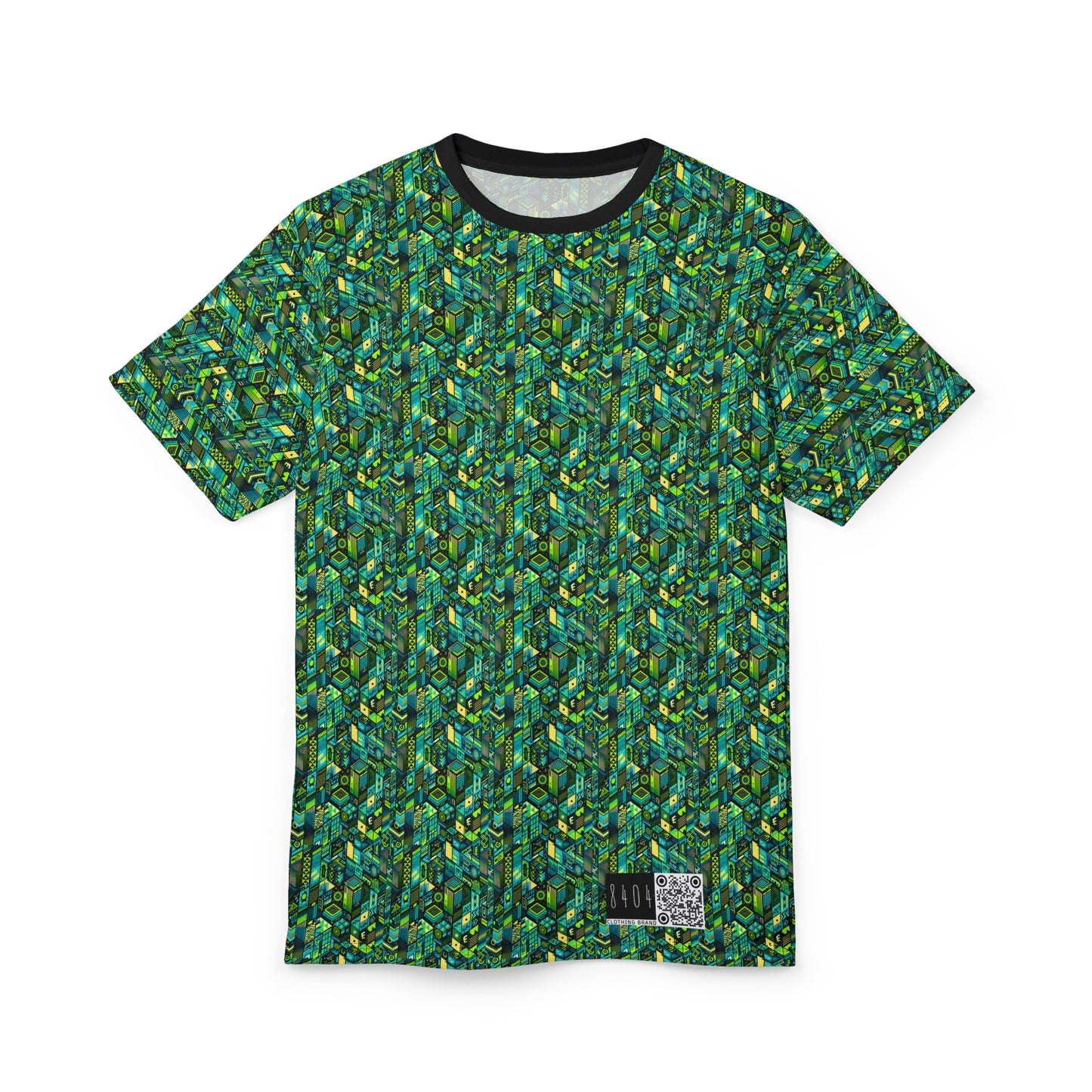 Tech-Infused Neon Tech-Forward Streetwear Unisex Cut & Sew Tee - 8404 Design-61