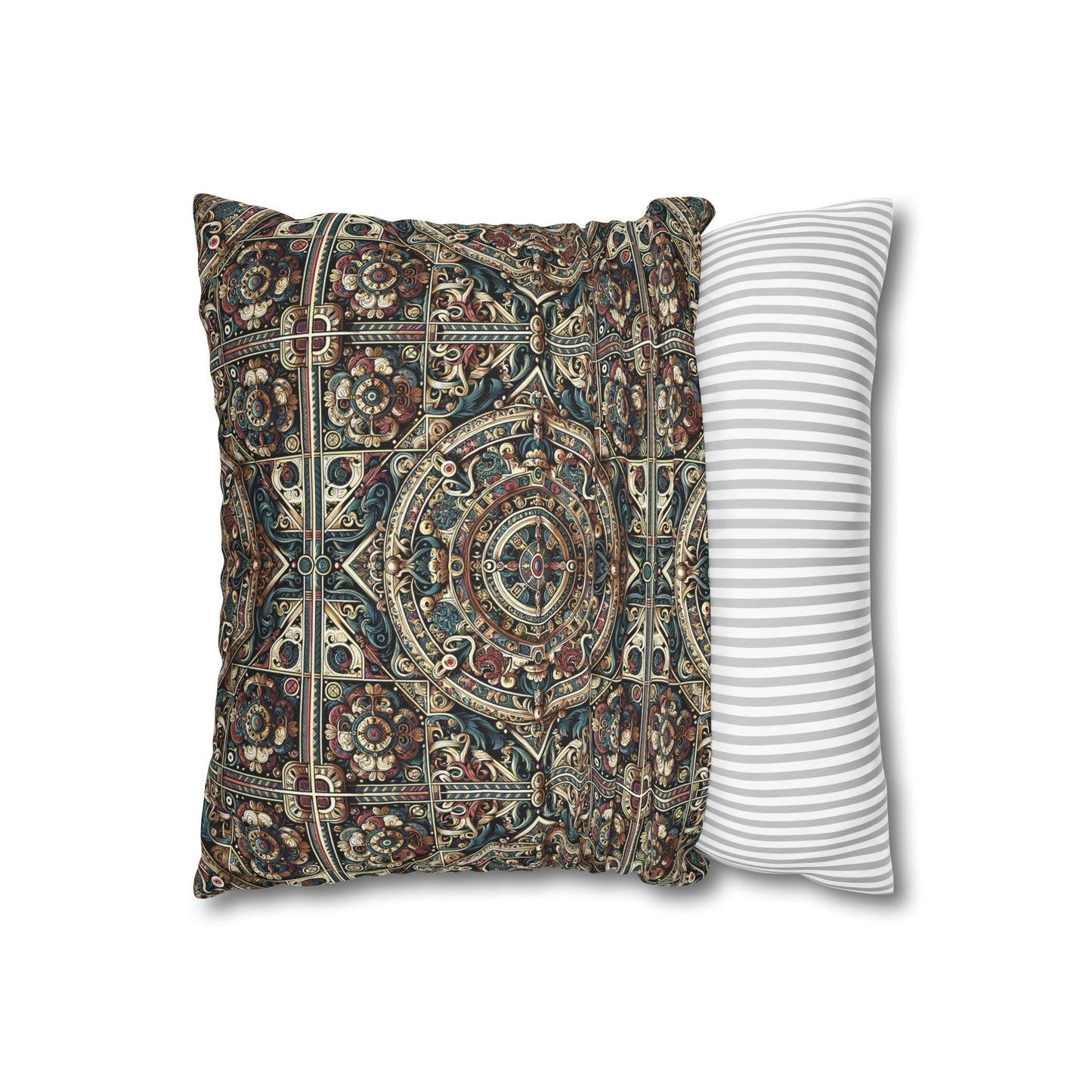 Urban Renaissance Historical Fusion With Street Edge Spun Polyester Square Pillowcase - 8404 Design-57