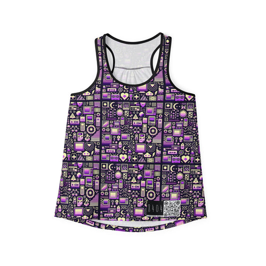 Digital Nostalgia Remix Modern Vintage Fusion Women's Tank Top - 8404 Design-54