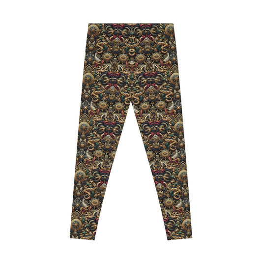 Digital Renaissance Luxurious Streetwear Inspired By Classical Art With a Modern Twist Stretch Leggings - 8404 Design-76