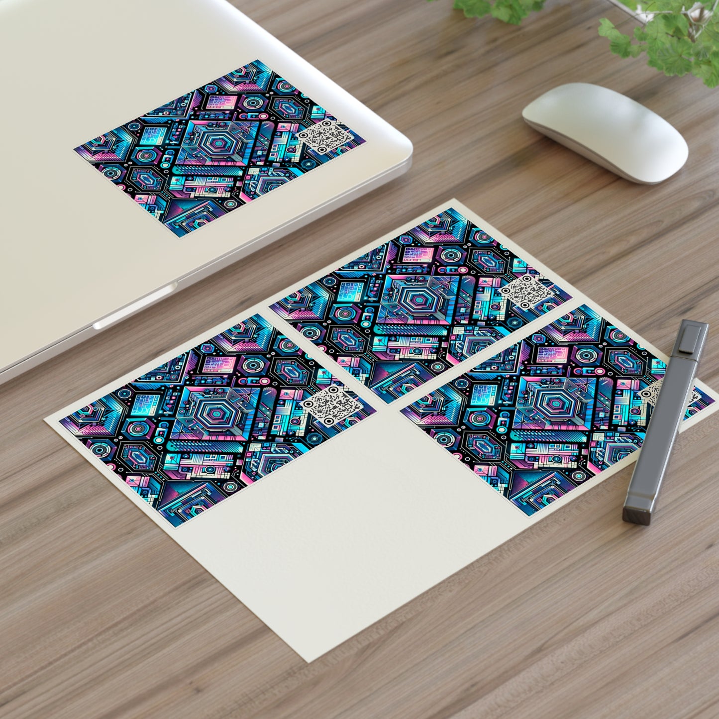 Digital Dreamland Futuristic Tech Aesthetic Sticker Sheets - 8404 Design-46