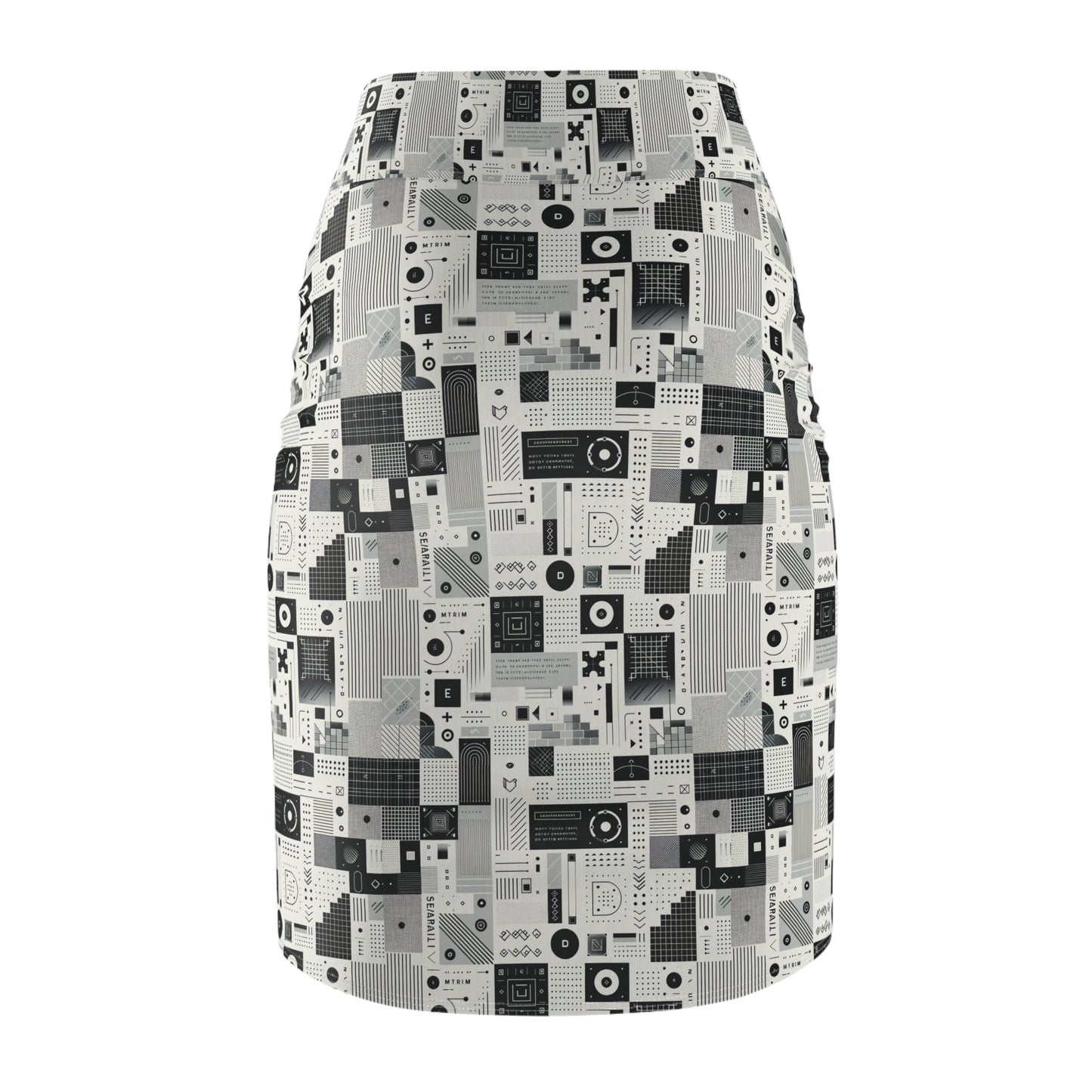Digital Minimalism Minimalist Tech Women's Pencil Skirt - 8404 Design-50