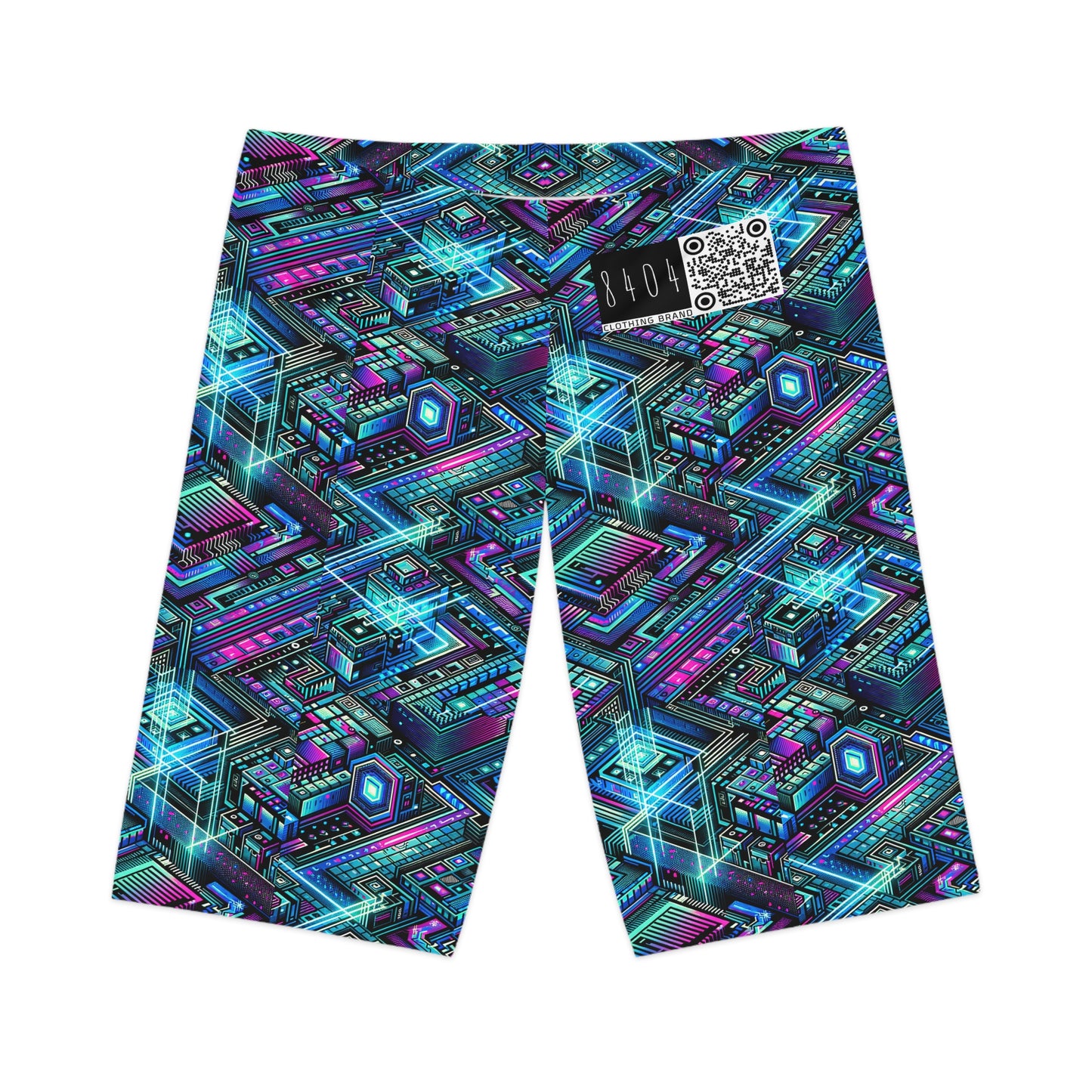 Digital Dreamland Futuristic Tech Aesthetic Women's Bike Shorts - 8404 Design-42