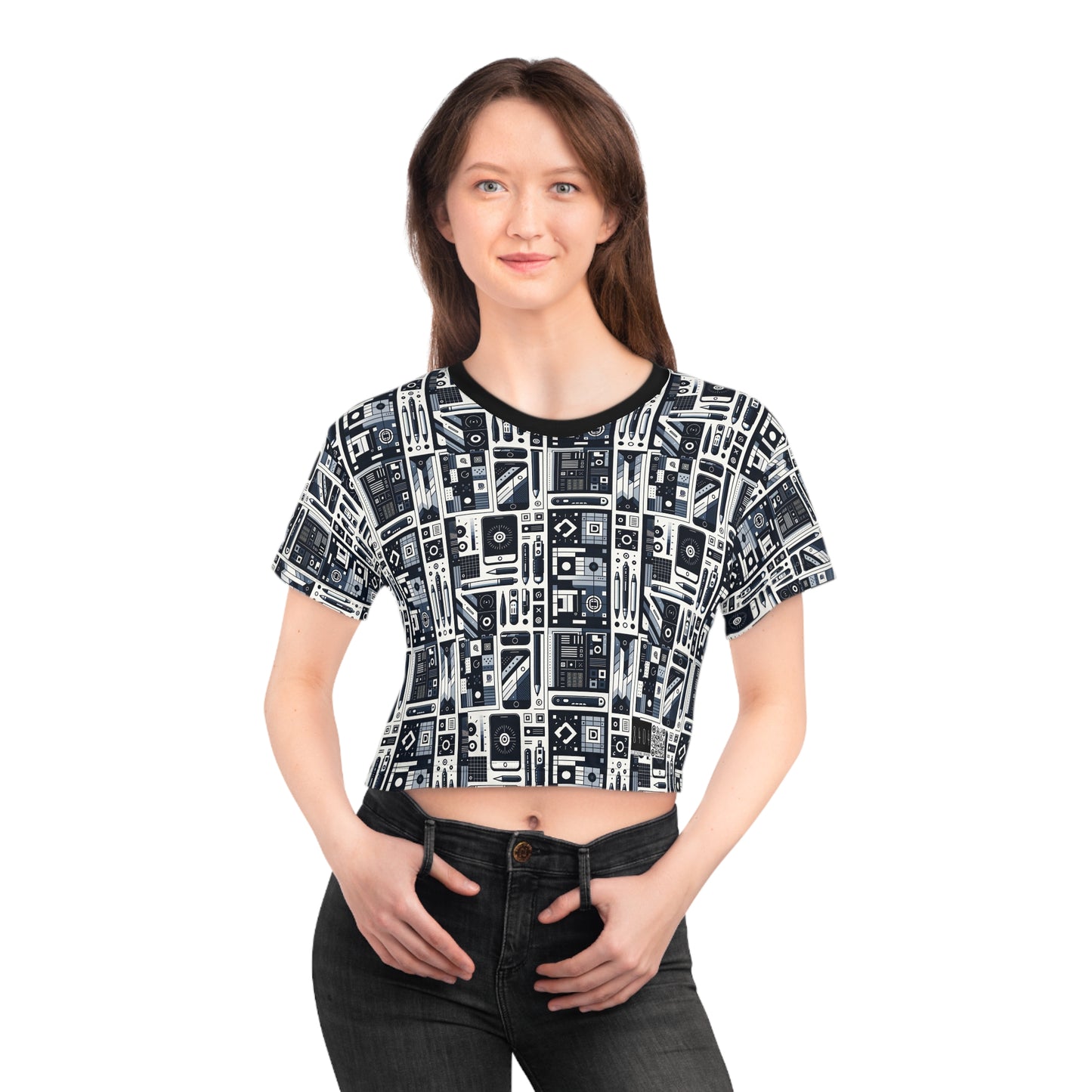 Minimalist Athleisure Minimalist Tech Crop Tee - 8404 Design-60