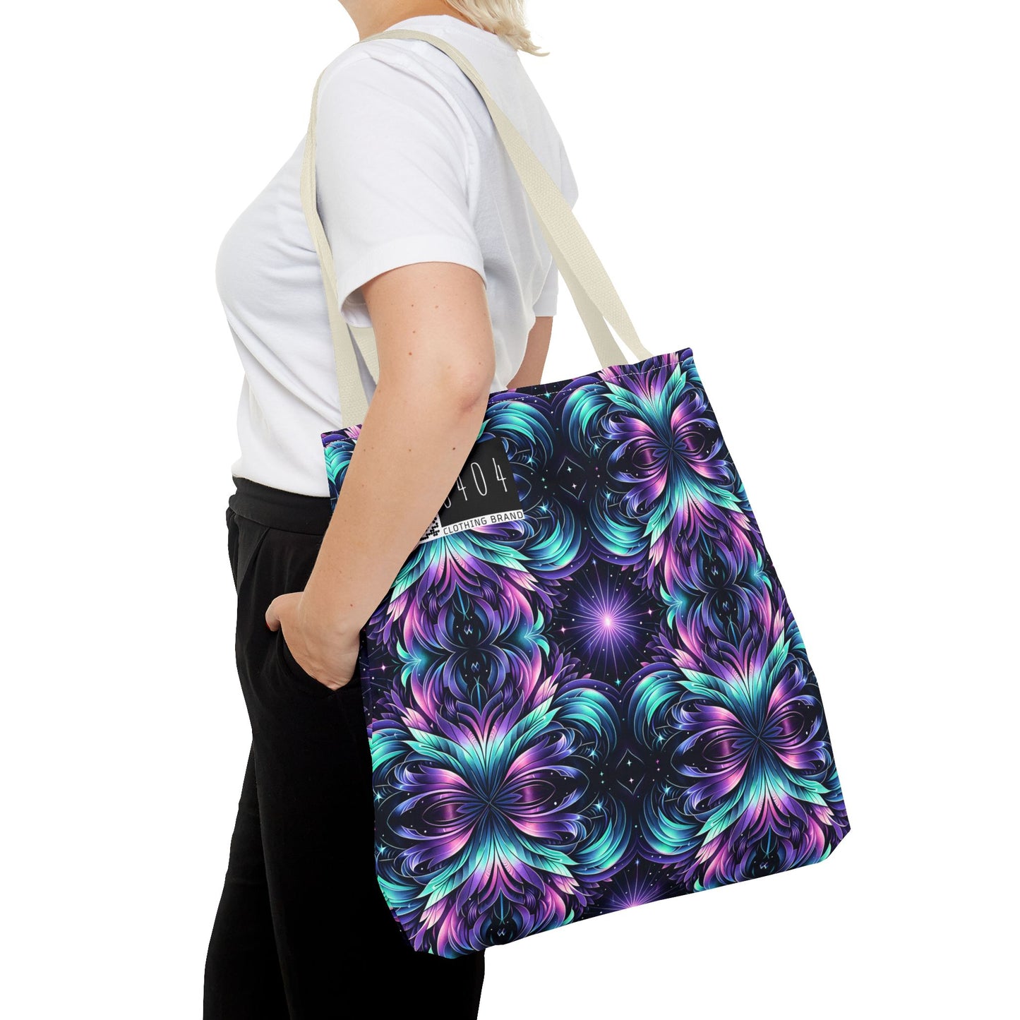Iridescent Dream Futuristic Tech Tote Bag - 8404 Design-60