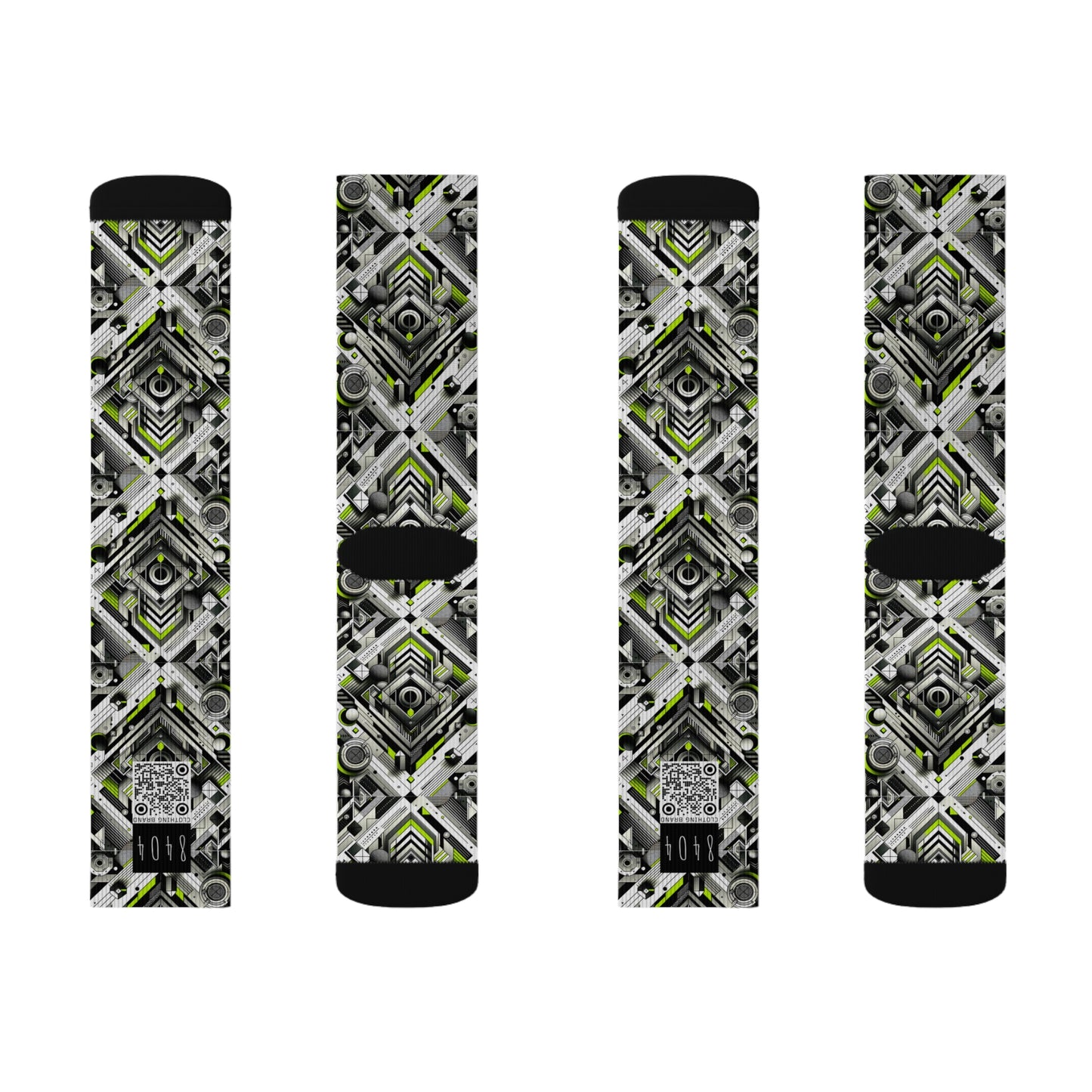 Elevated Sporty Tech Tech-Forward Streetwear Sublimation Socks - 8404 Design-70
