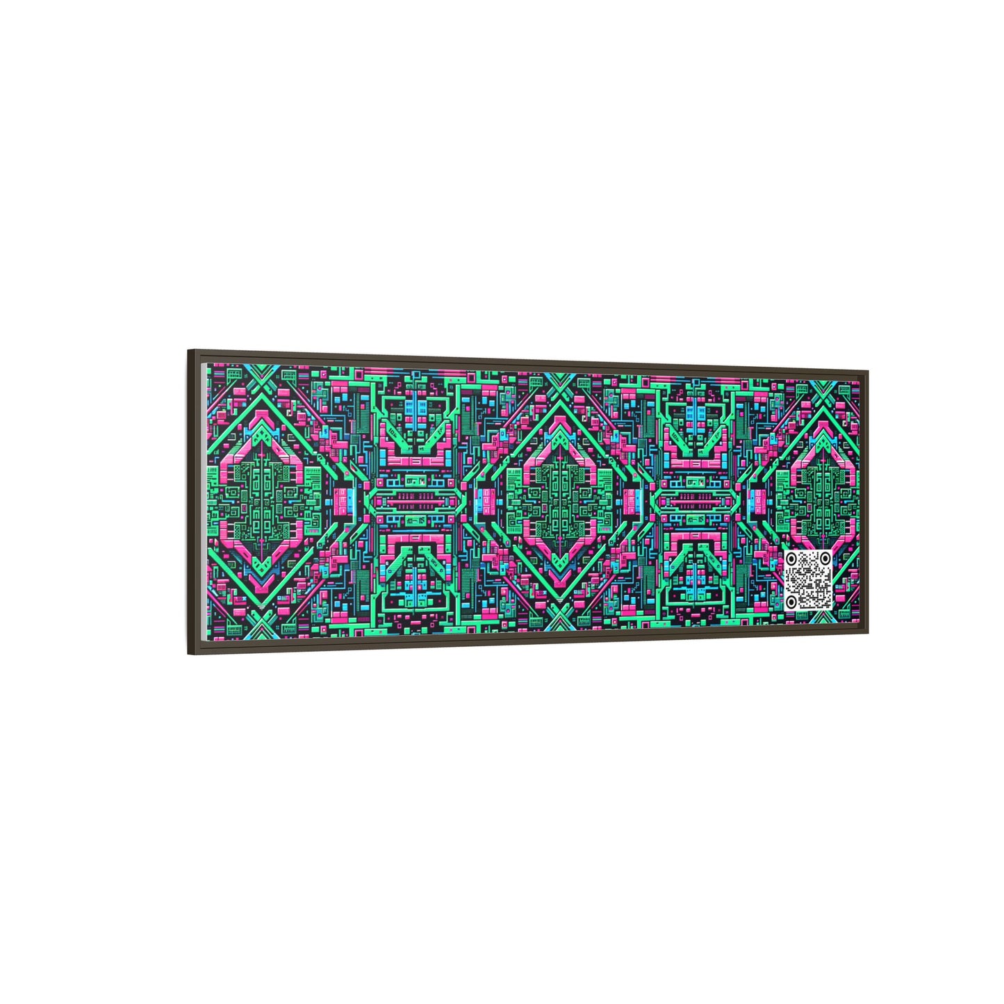 Digital Glitch Vibes Tech-Inspired Streetwear Matte Canvas, Framed (multi-Color) - 8404 Design-71 B