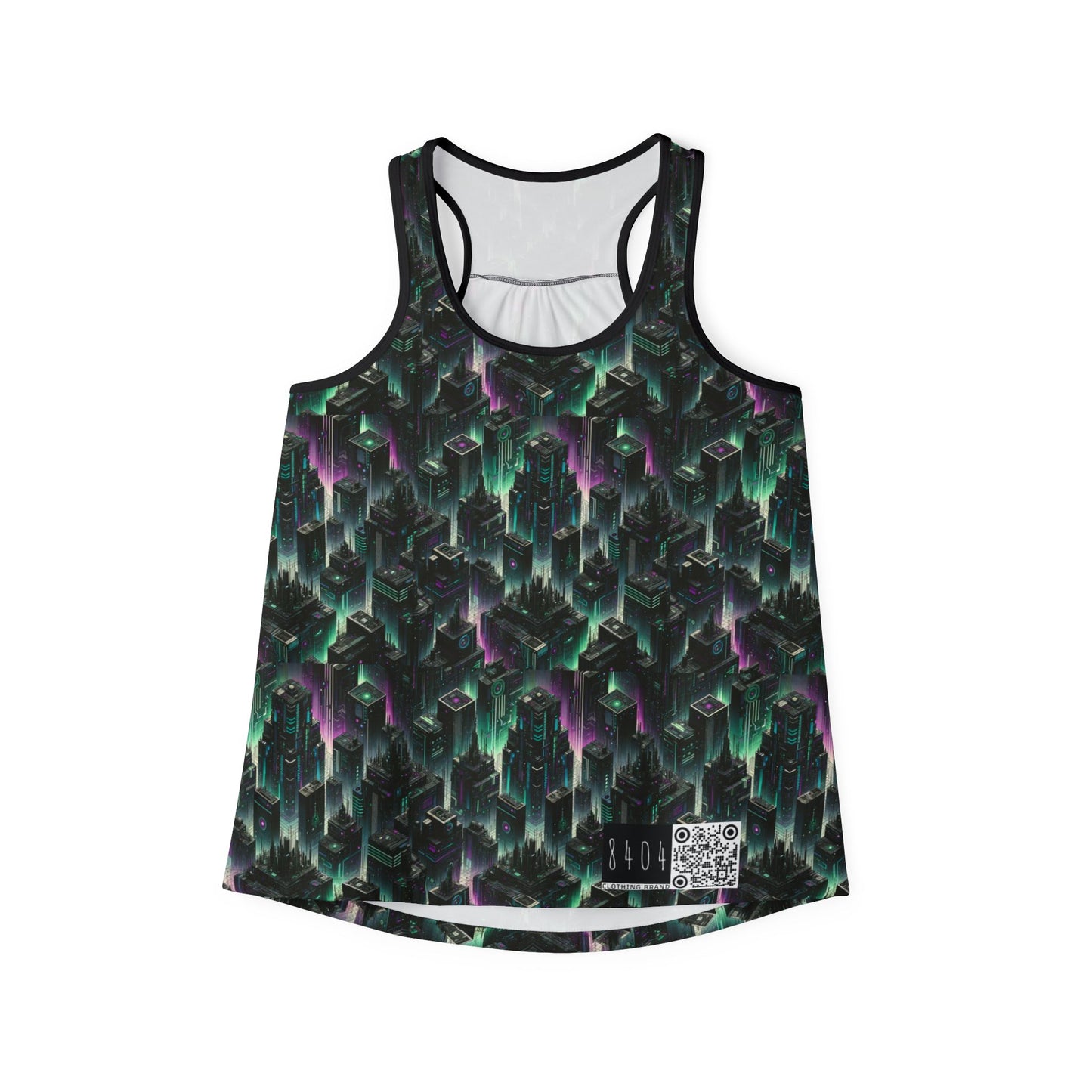 Tech Noir Aesthetics Tech-Forward Urban Dystopia Women's Tank Top - 8404 Design-44