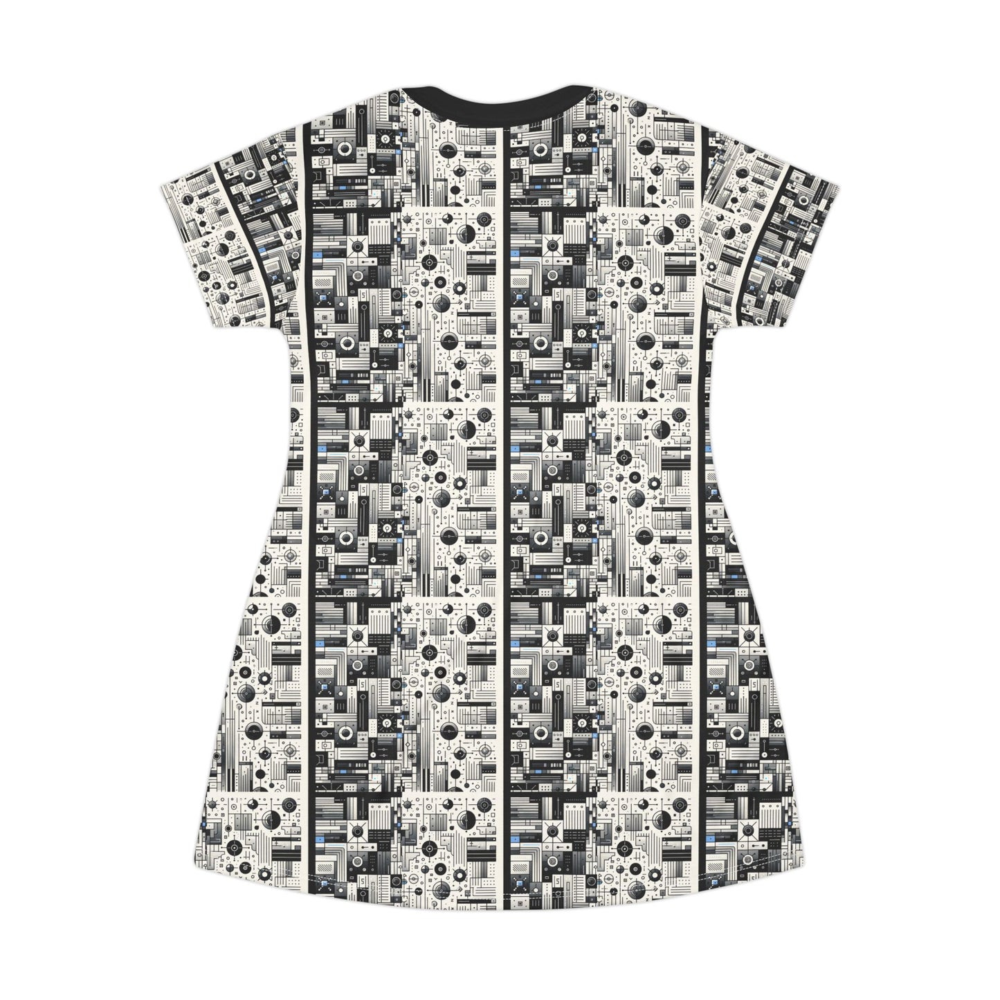 Digital Minimalism Minimalist Tech T-Shirt Dress - 8404 Design-66