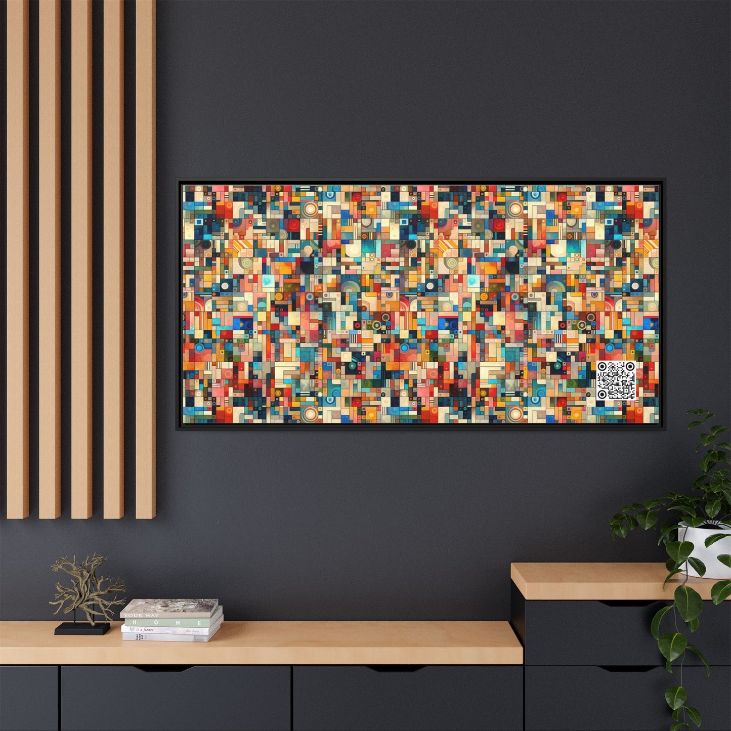 Digital Artistic Expression Artistic Streetwear Matte Canvas, Framed (multi-Color) - 8404 Design-46 B