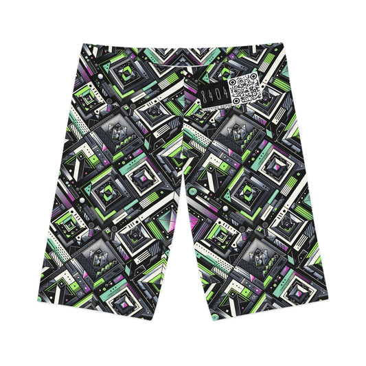 Retro Futurism Graphics Tech-Forward Streetwear Women's Bike Shorts - 8404 Design-48