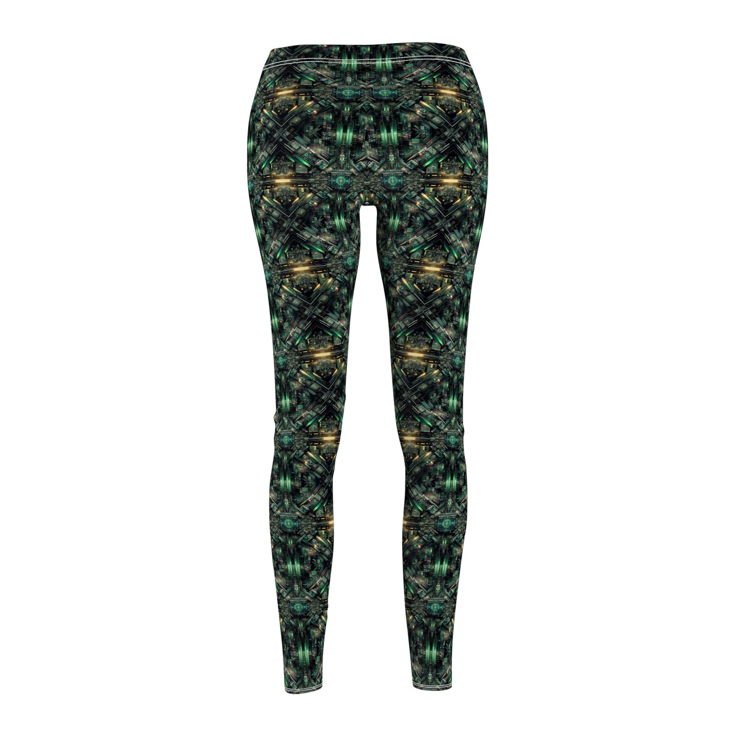 Tech Noir Graphics Tech-Inspired Streetwear Women's Cut & Sew Casual Leggings - 8404 Design-56