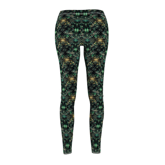 Tech Noir Graphics Tech-Inspired Streetwear Women's Cut & Sew Casual Leggings - 8404 Design-56