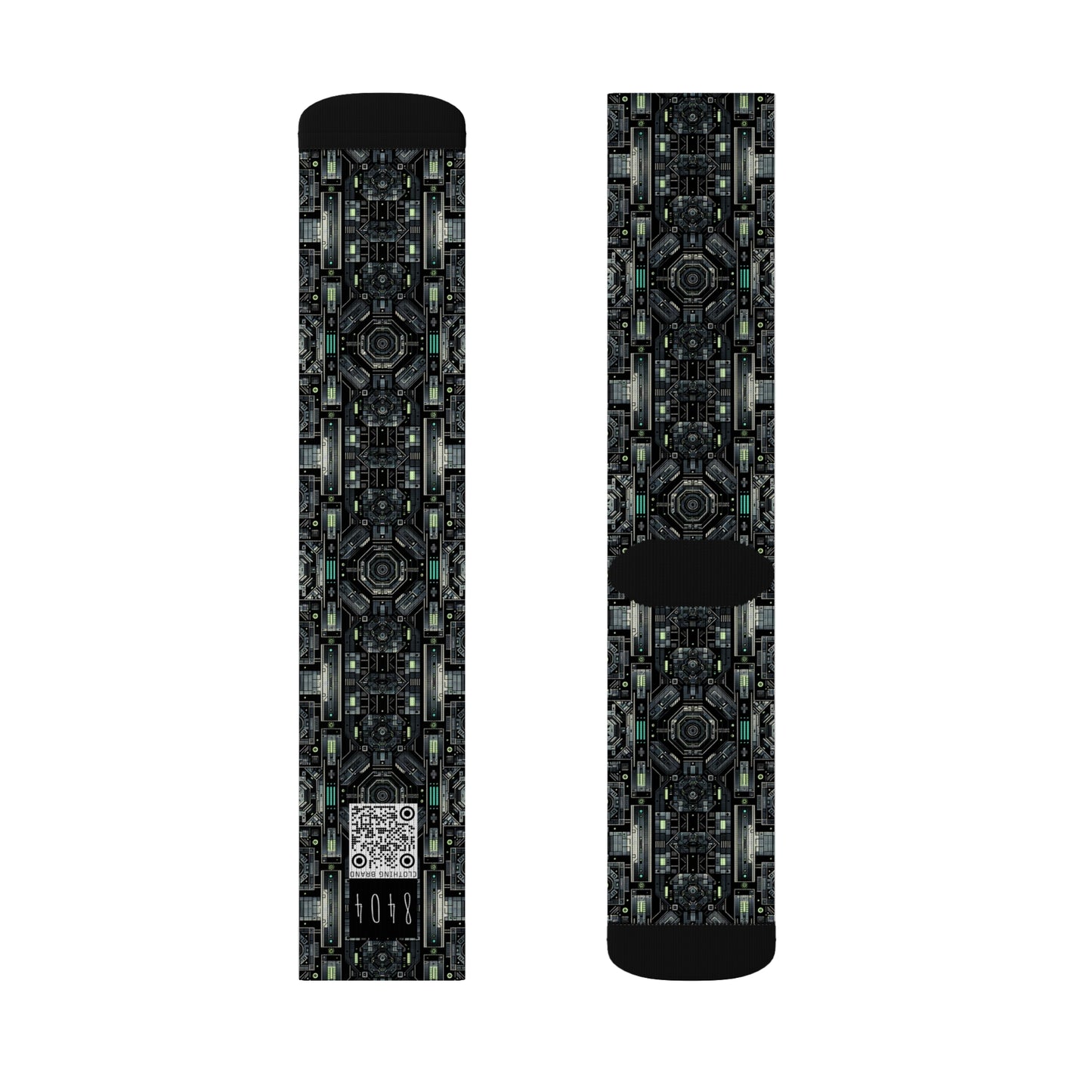 Tech Noir Tech-Forward Minimalism Sublimation Socks - 8404 Design-52