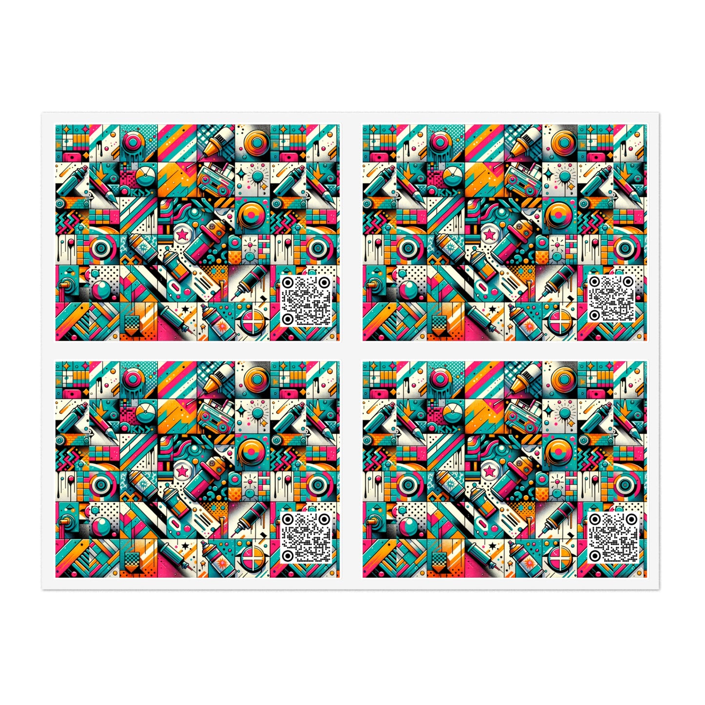 Graffiti Fusion Modern Street Art Fusion Sticker Sheets - 8404 Design-58