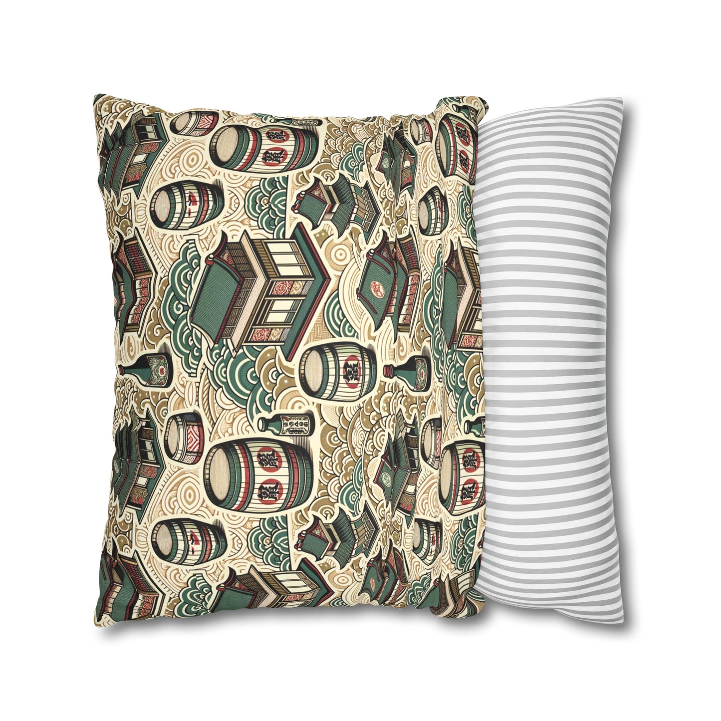 Cultural Artisanal Fusion Contemporary Cultural Elegance Faux Suede Square Pillowcase - 8404 Design-68