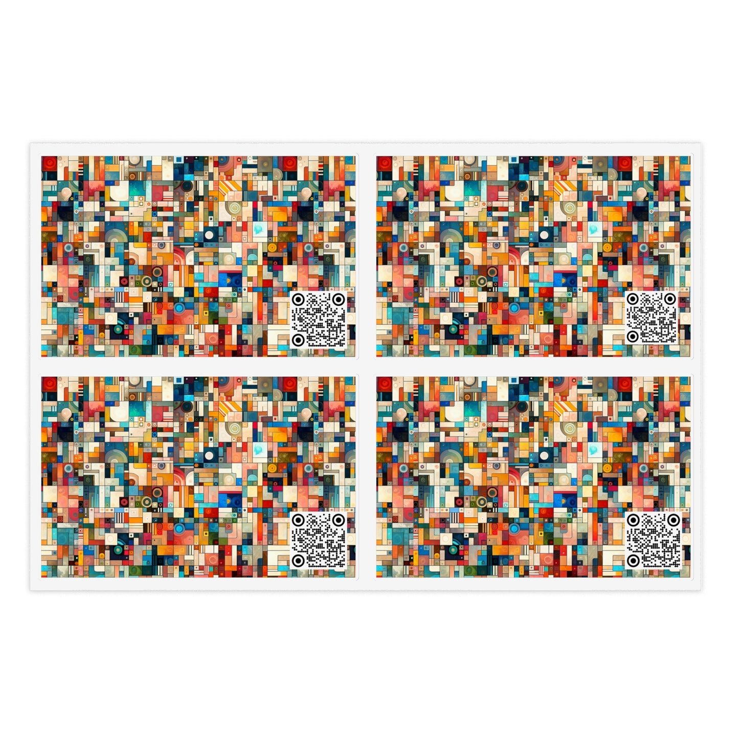Digital Artistic Expression Artistic Streetwear Sticker Sheets - 8404 Design-46