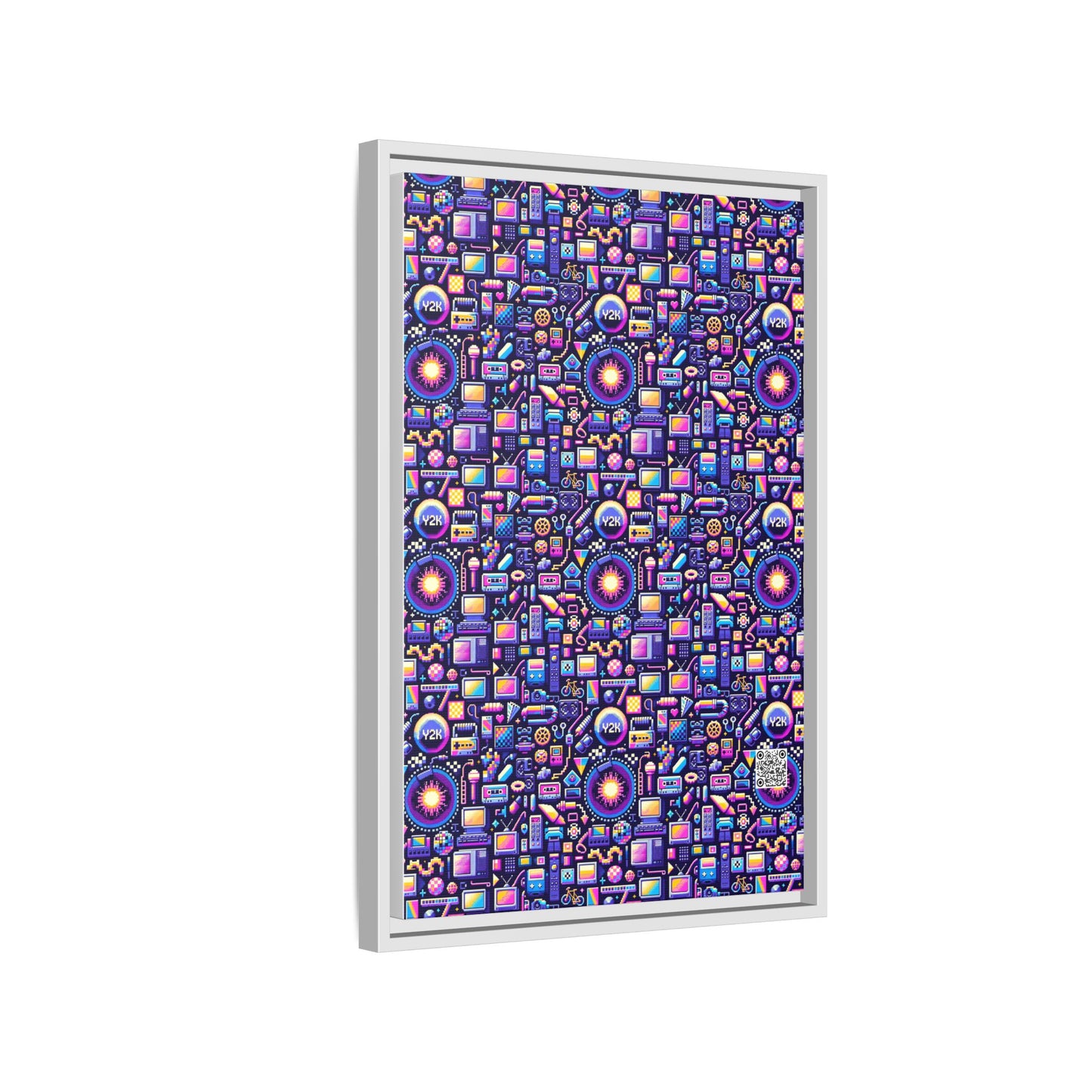 Digital Nostalgia Modern Retro Fusion Matte Canvas, Framed (multi-Color) - 8404 Design-64 B