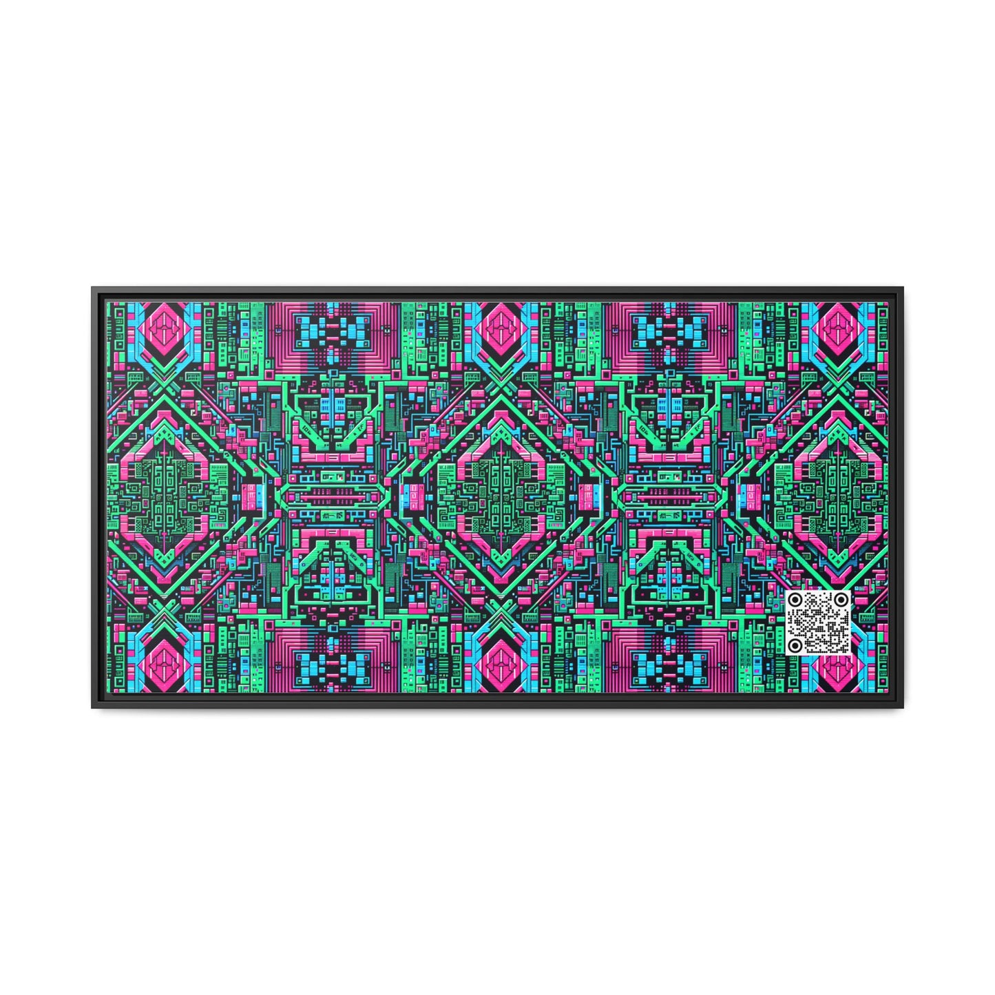 Digital Glitch Vibes Tech-Inspired Streetwear Matte Canvas, Framed (multi-Color) - 8404 Design-71 B