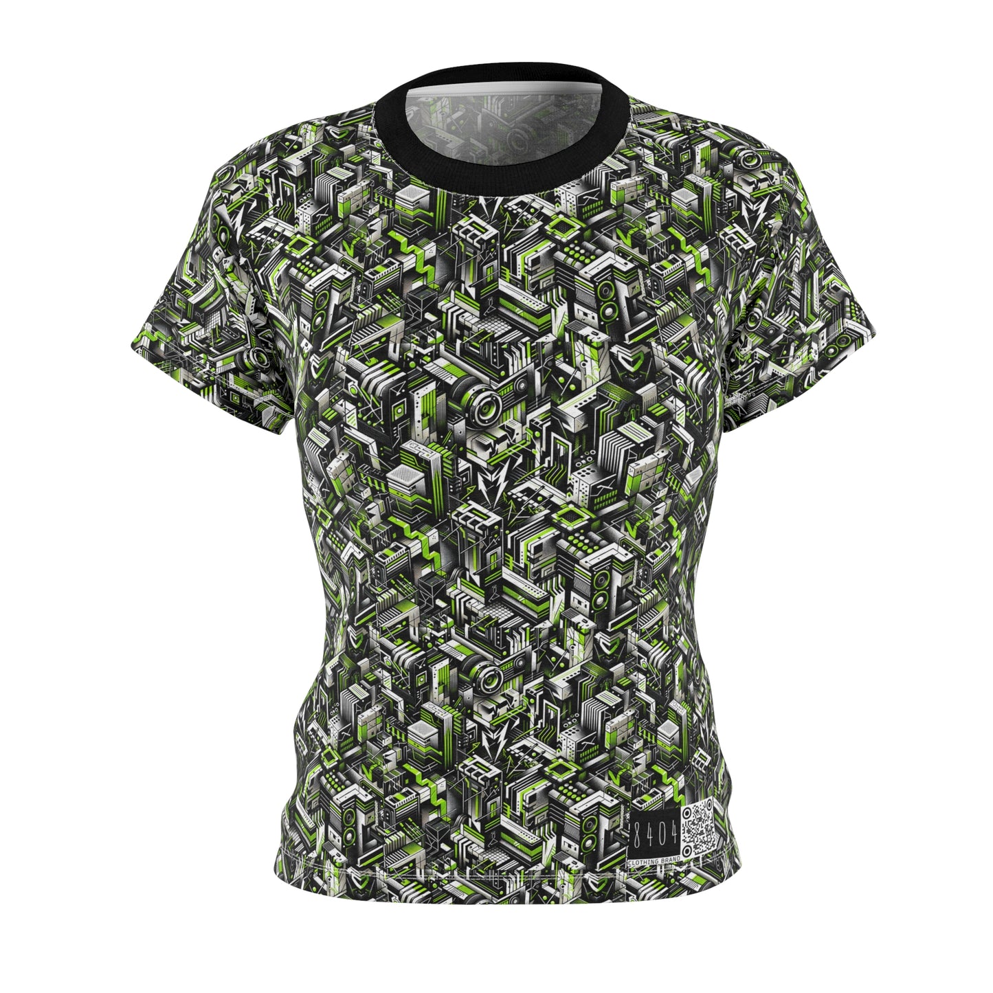 Graffiti Tech Fusion Bold Streetwear Fusion Women's Cut & Sew Tee - 8404 Design-53