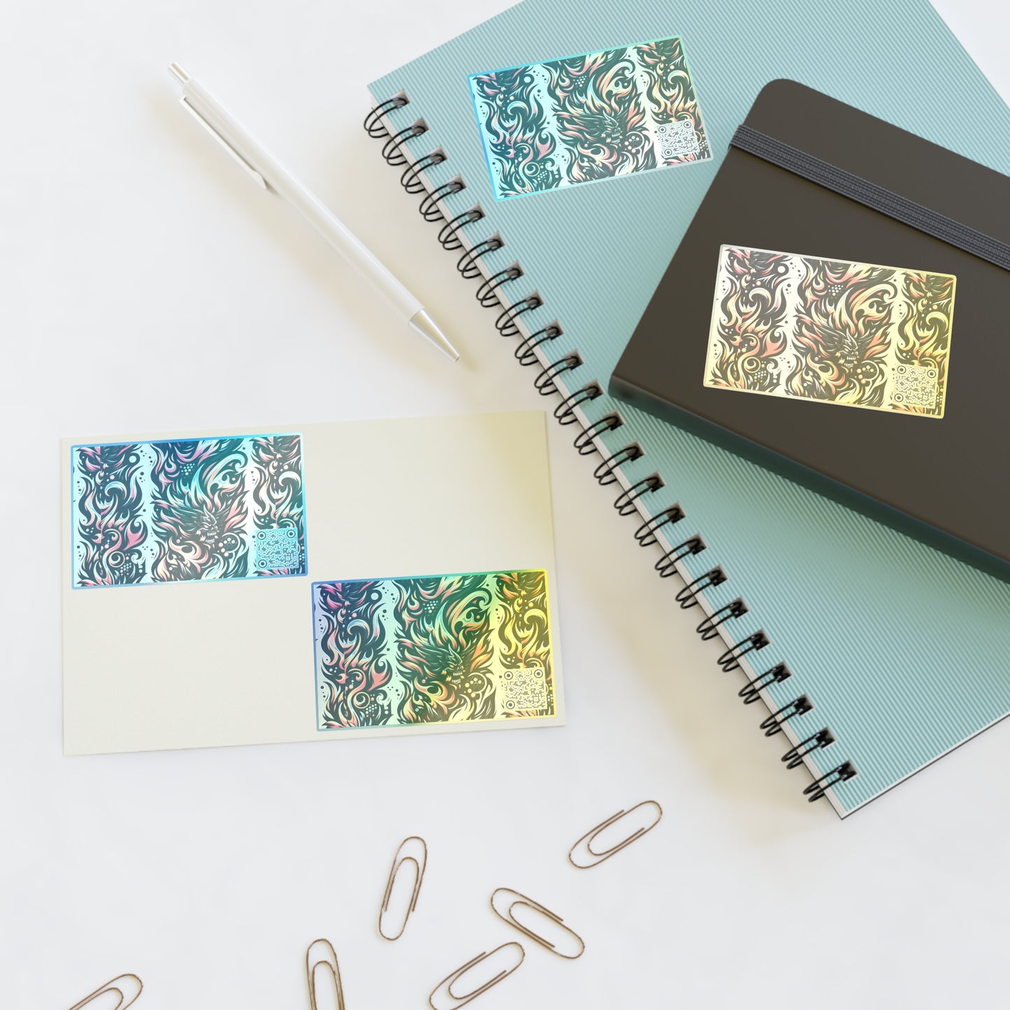 Flame Graphics Maximalist Streetwear Sticker Sheets - 8404 Design-65