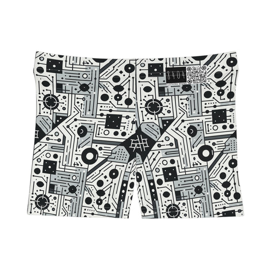 Digital Minimalism Minimalist Tech Women's Shorts - 8404 Design-48