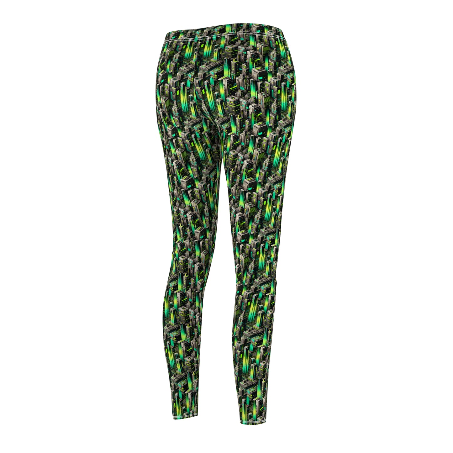 Digital Rebellion Tech-Forward Streetwear Women's Cut & Sew Casual Leggings - 8404 Design-63