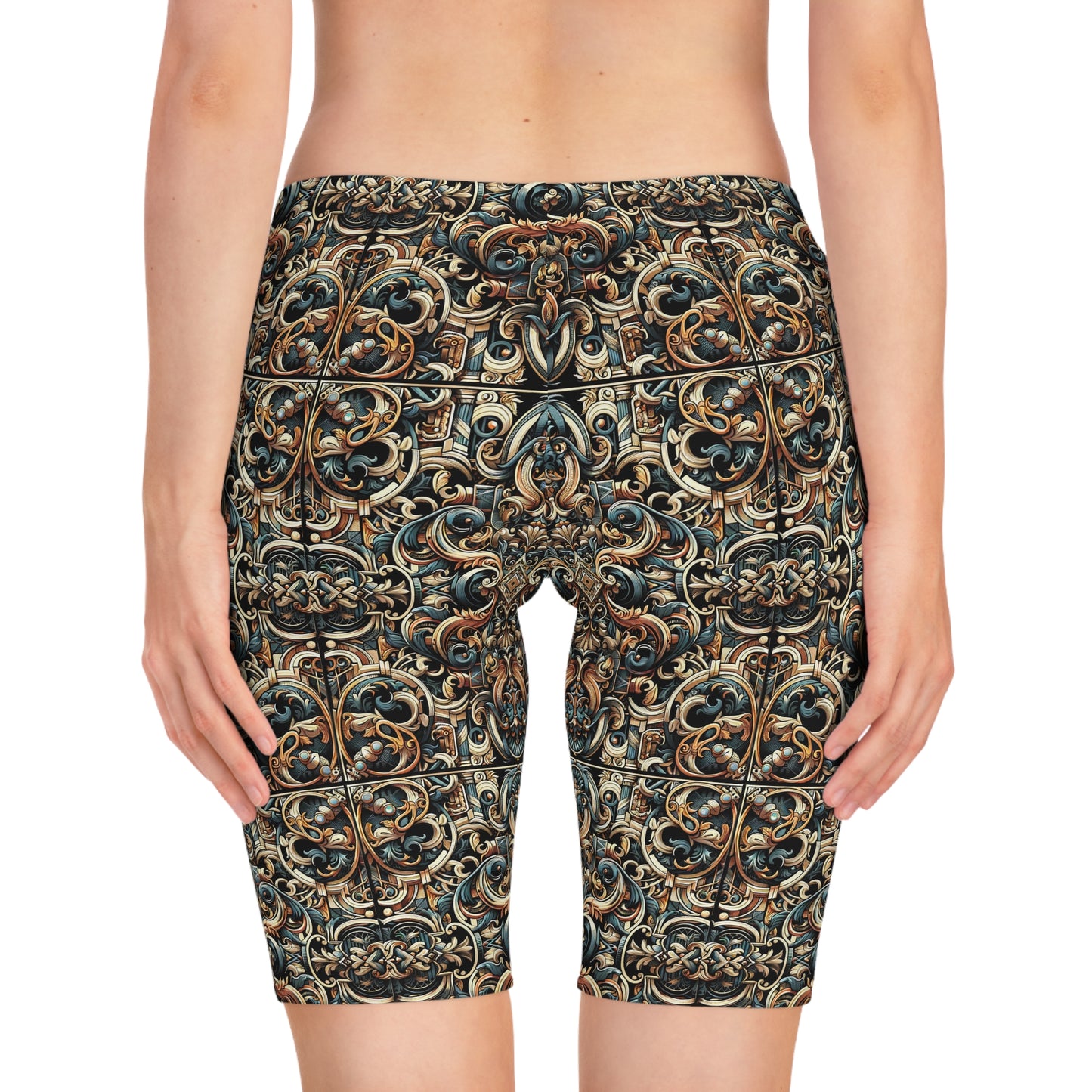 Urban Renaissance Historical Fusion With Street Edge Women's Bike Shorts - 8404 Design-59