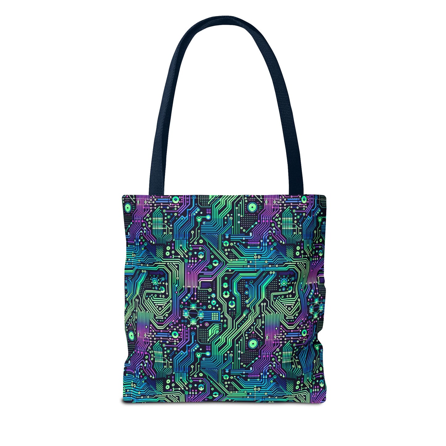 Tech-Infused Neon Tech-Forward Streetwear Tote Bag - 8404 Design-66