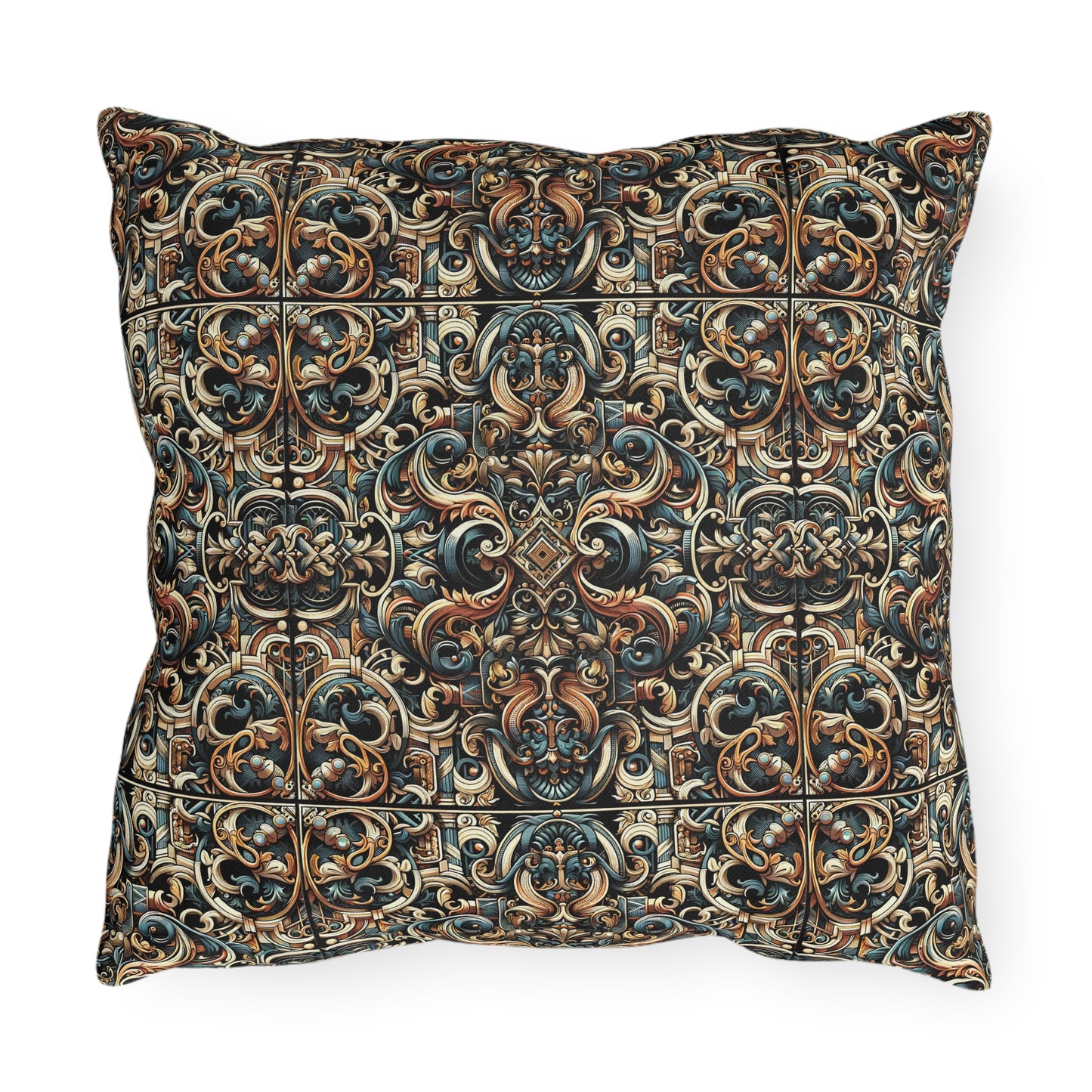 Urban Renaissance Historical Fusion With Street Edge Outdoor Pillow - 8404 Design-59