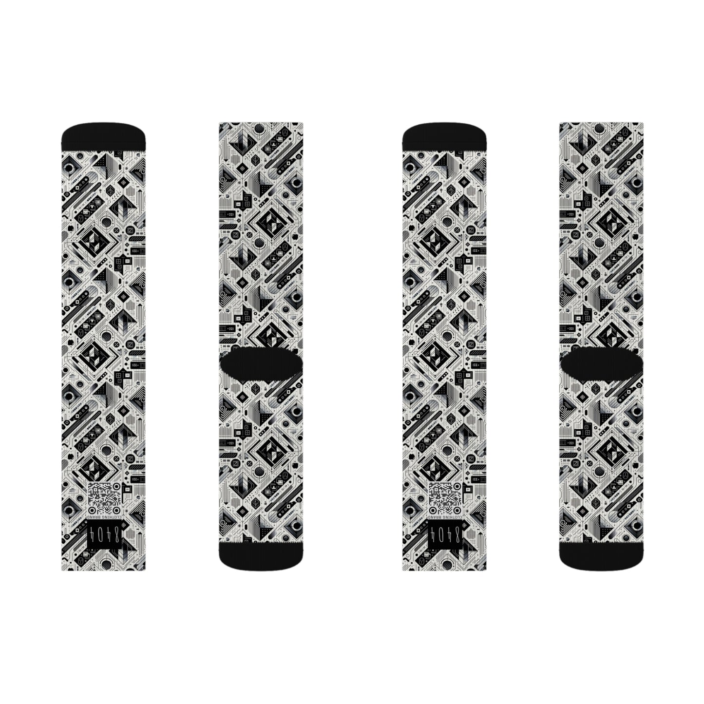 Tech Minimalism Minimalist Tech Sublimation Socks - 8404 Design-72