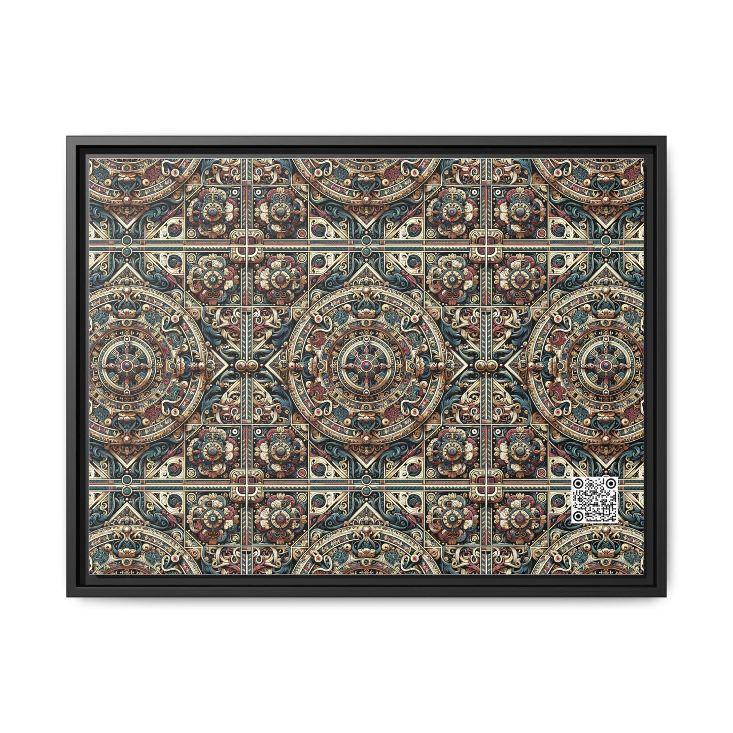 Urban Renaissance Historical Fusion With Street Edge Matte Canvas, Framed (multi-Color) - 8404 Design-57 A