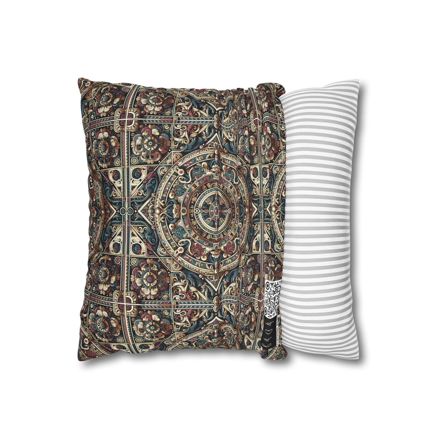 Urban Renaissance Historical Fusion With Street Edge Spun Polyester Square Pillowcase - 8404 Design-57