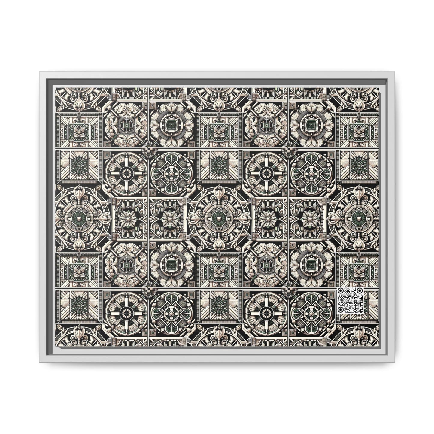 Cyber Garden Party Tech Garden Extravaganza Matte Canvas, Framed (multi-Color) - 8404 Design-45 A
