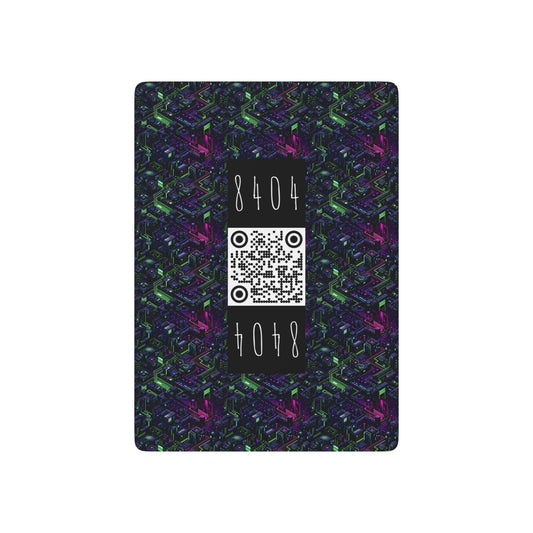 Tech Noir Futuristic Cyberpunk Poker Playing Cards - 8404 Design-55 S