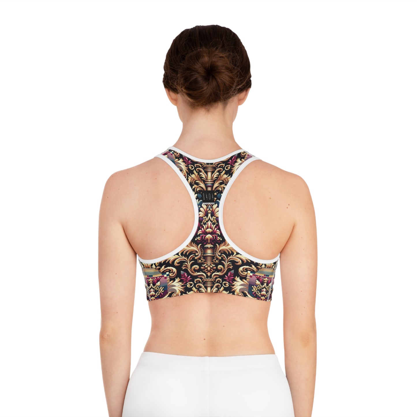 Digital Renaissance Modern Baroque Fusion Sports Bra - 8404 Design-53