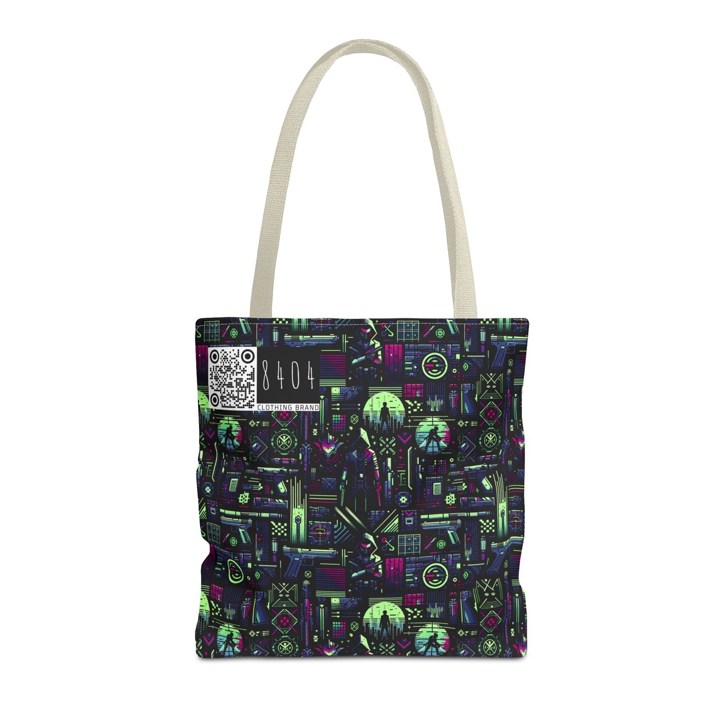 Tech Noir Futuristic Cyberpunk Tote Bag - 8404 Design-63