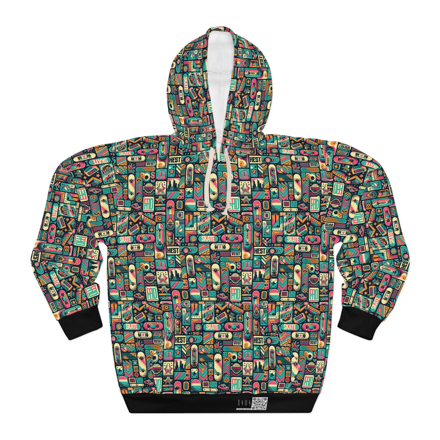 Skate Culture Revival Urban Retro Cool Pullover Hoodie - 8404 Design-61