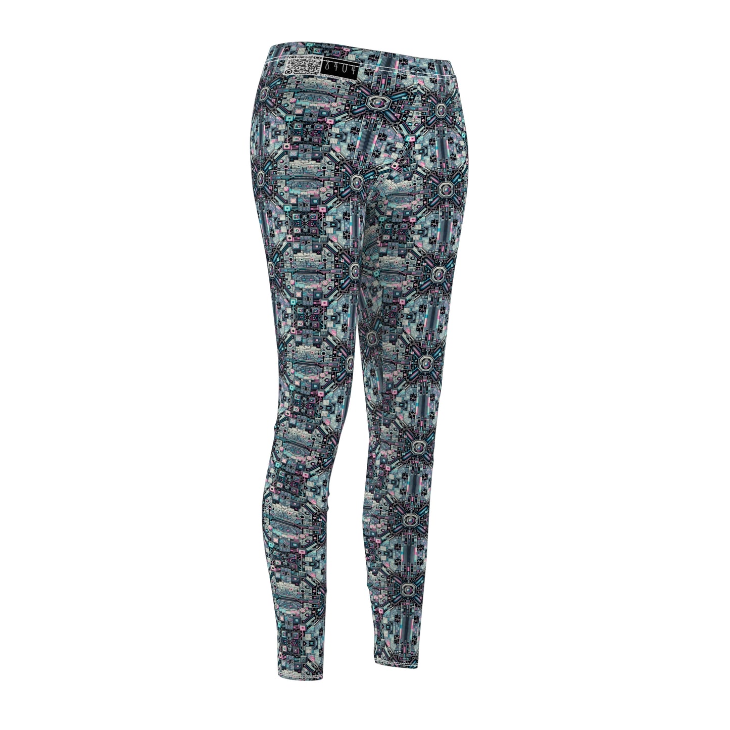 Digital Renaissance Tech-Forward Maximalism Women's Cut & Sew Casual Leggings - 8404 Design-44