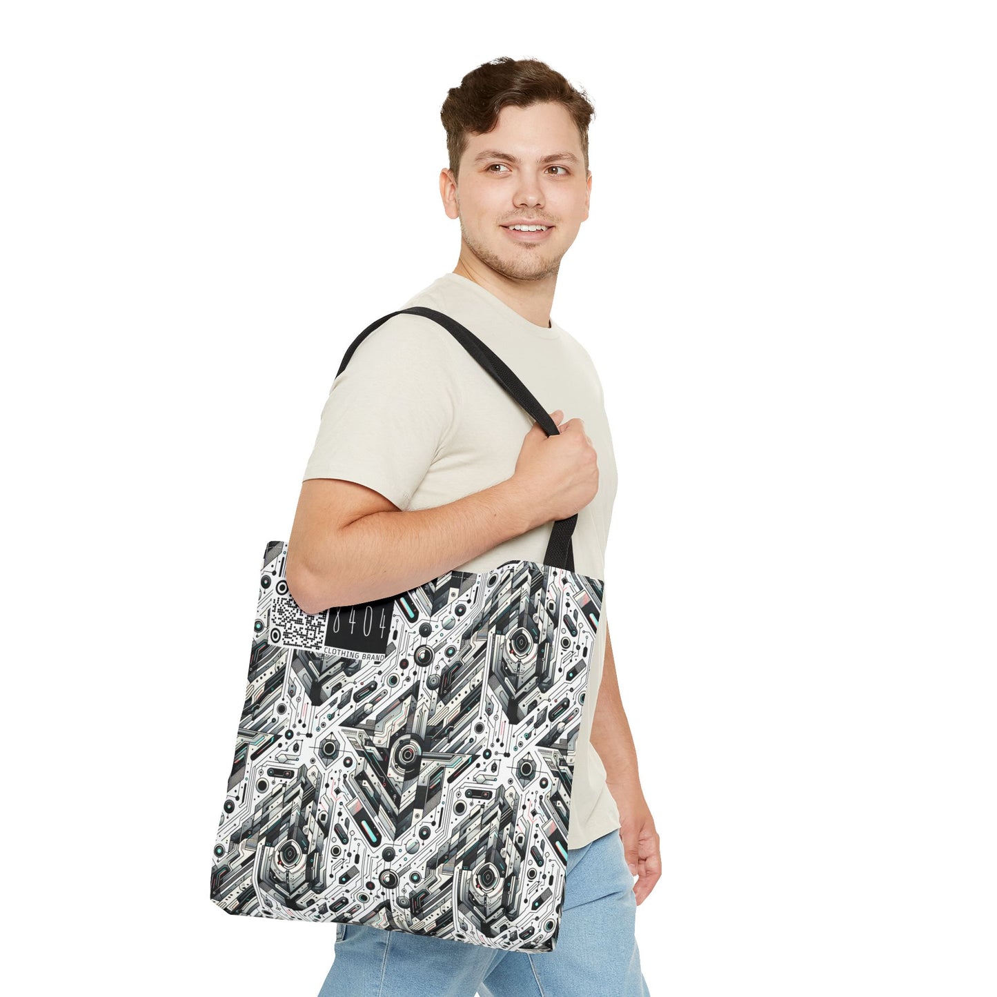 Tech-Infused Streetwear Tech-Forward Minimalism Tote Bag - 8404 Design-51