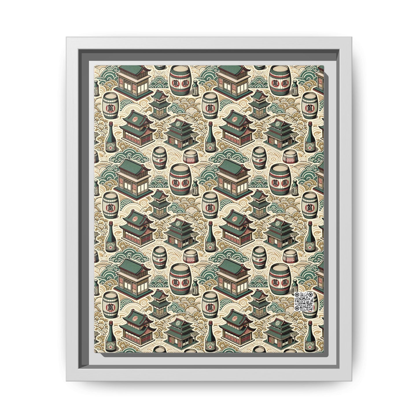 Cultural Artisanal Fusion Contemporary Cultural Elegance Matte Canvas, Framed (multi-Color) - 8404 Design-68 B