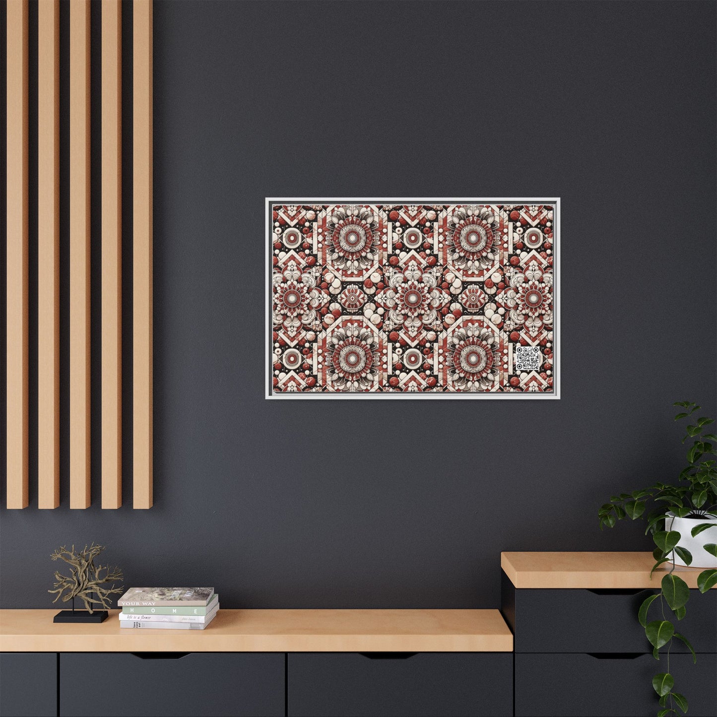 Neo Jomon Sculptural Aesthetics Artisanal Streetwear Matte Canvas, Framed (multi-Color) - 8404 Design-55 A