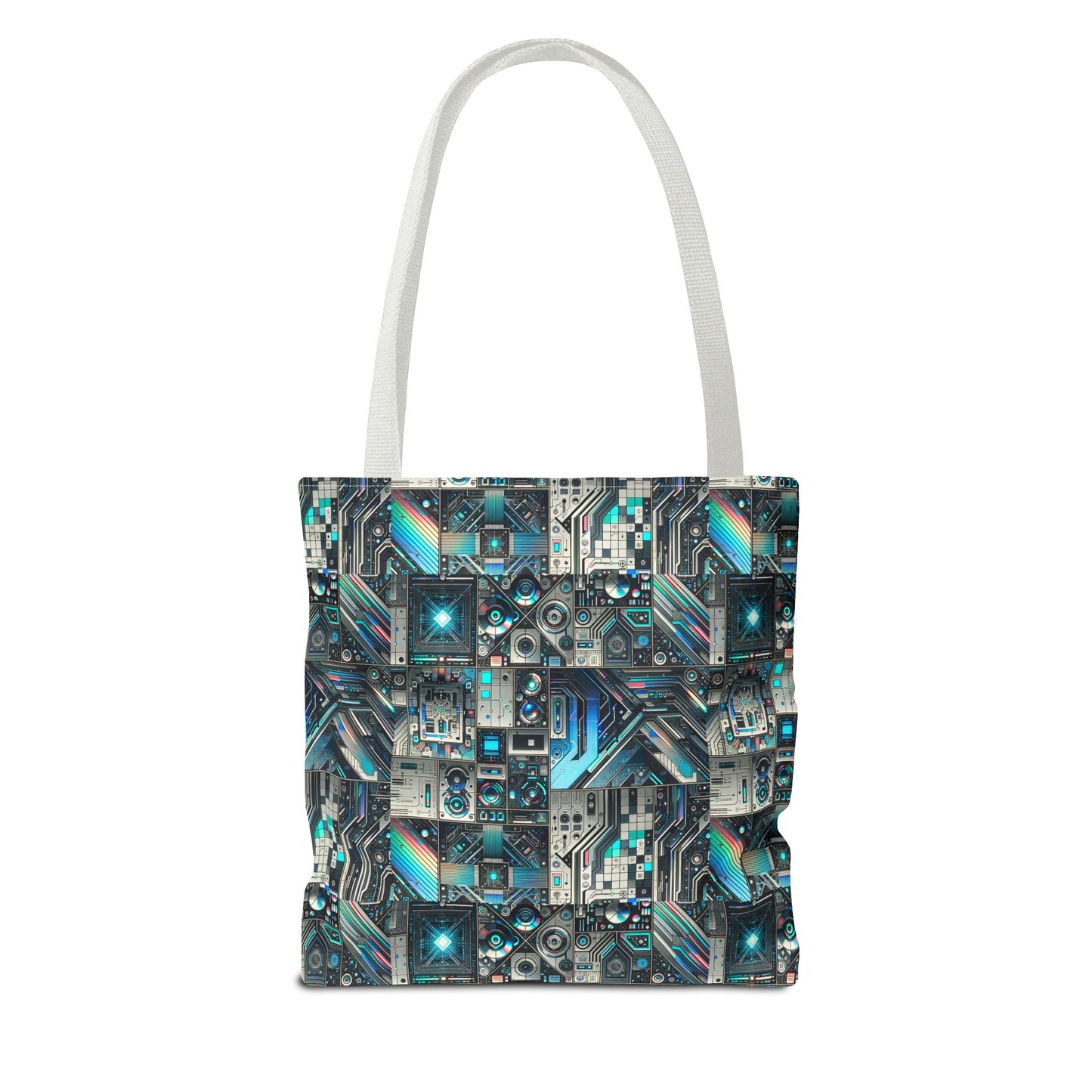 Tech-Infused Futurism Sleek Tech Edge Tote Bag - 8404 Design-48
