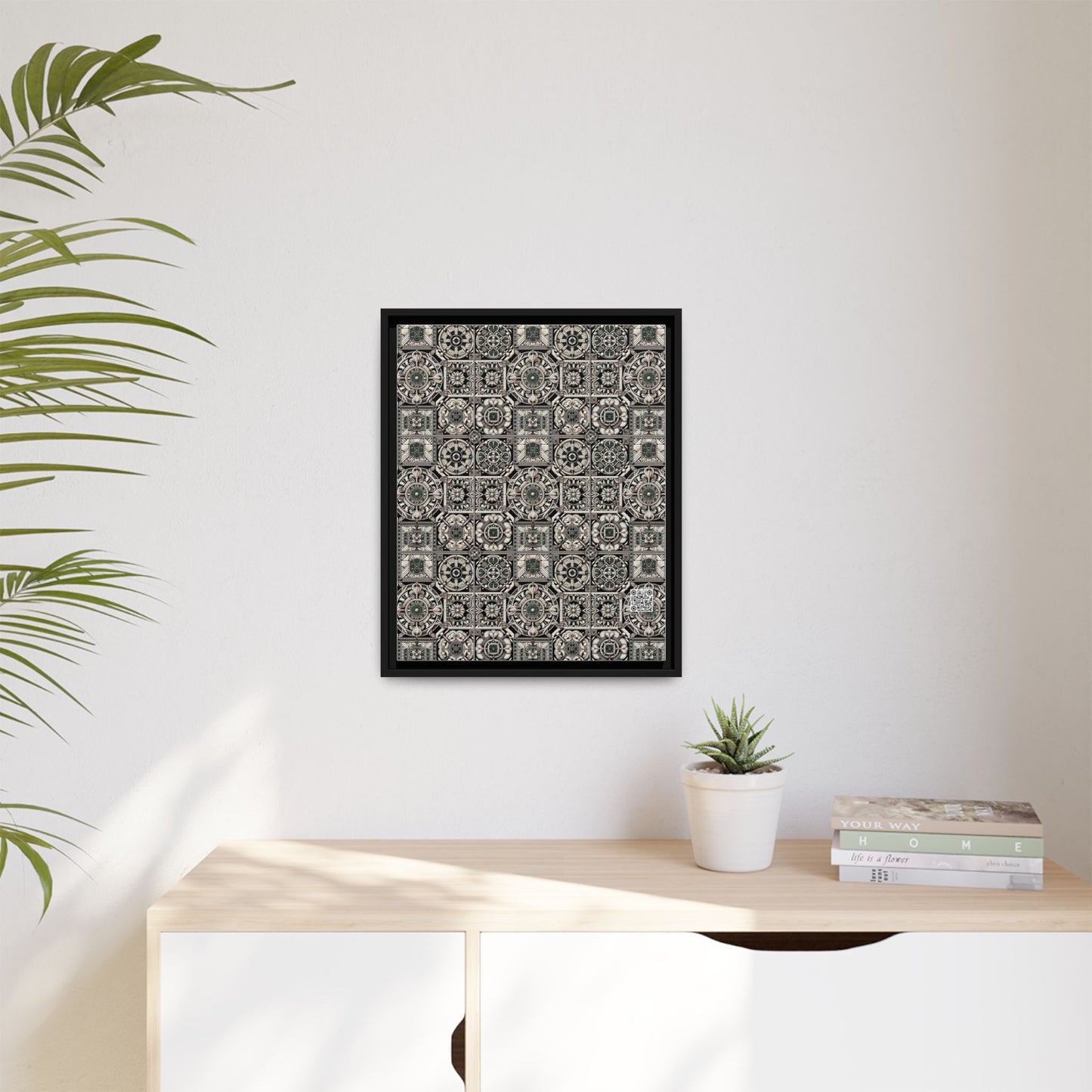 Cyber Garden Party Tech Garden Extravaganza Matte Canvas, Framed (multi-Color) - 8404 Design-45 A