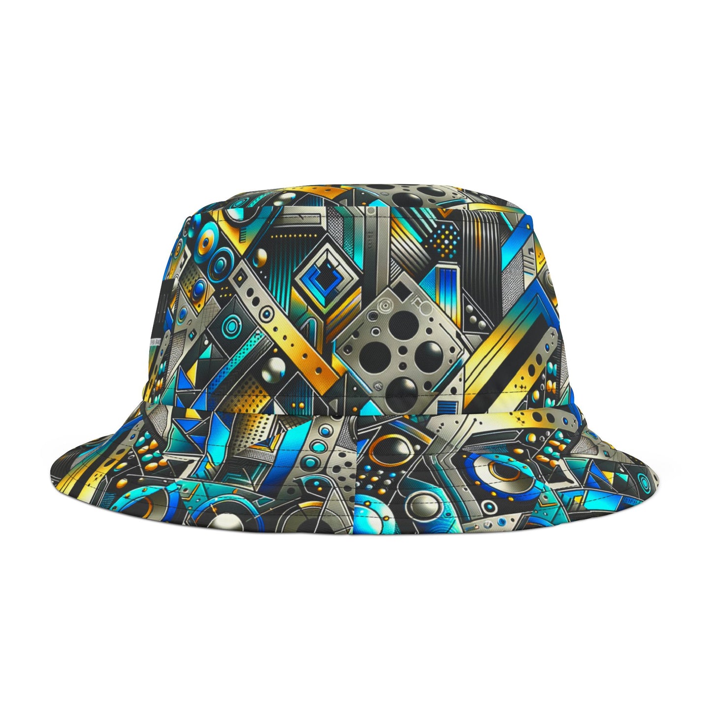 Tech Art Fusion Tech-Forward Streetwear Bucket Hat - 8404 Design-50