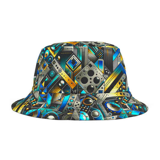 Tech Art Fusion Tech-Forward Streetwear Bucket Hat - 8404 Design-50