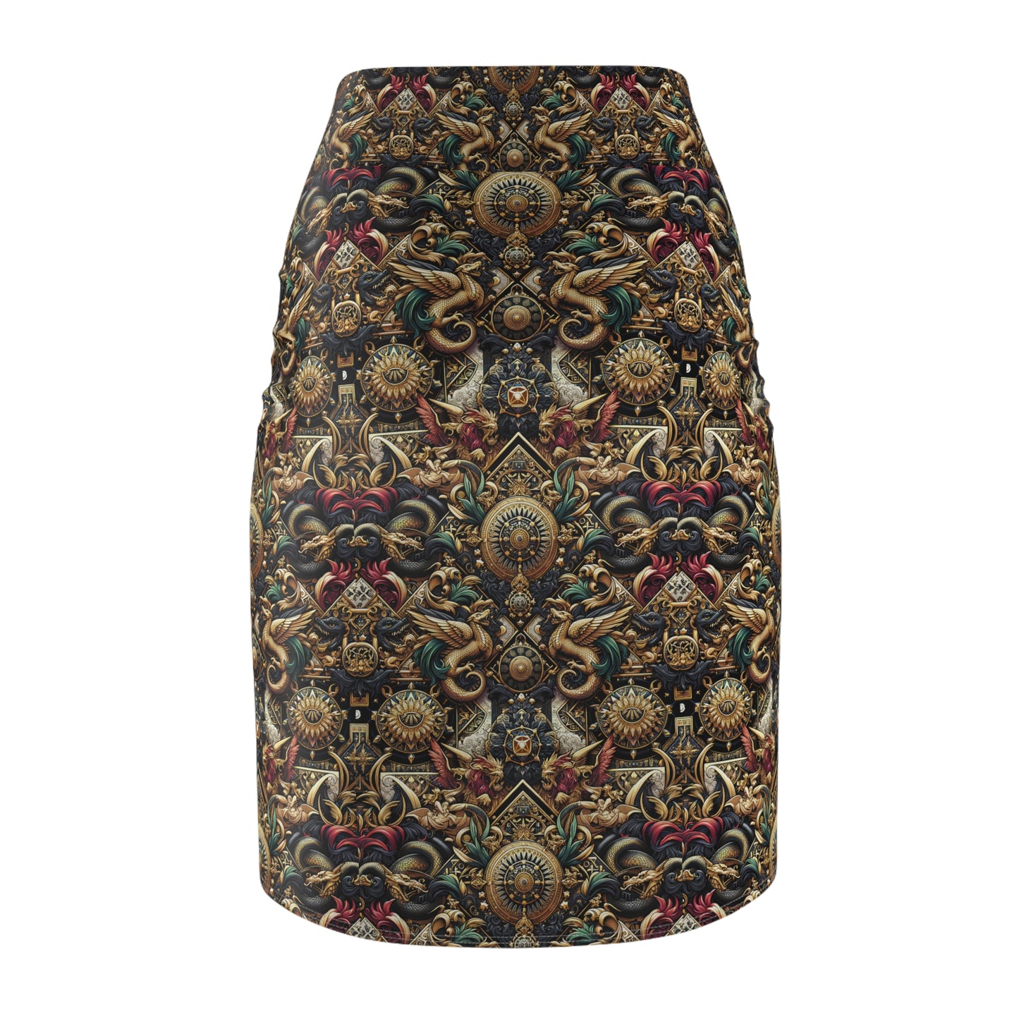 Digital Renaissance Luxurious Streetwear Inspired By Classical Art With a Modern Twist Women's Pencil Skirt - 8404 Design-76