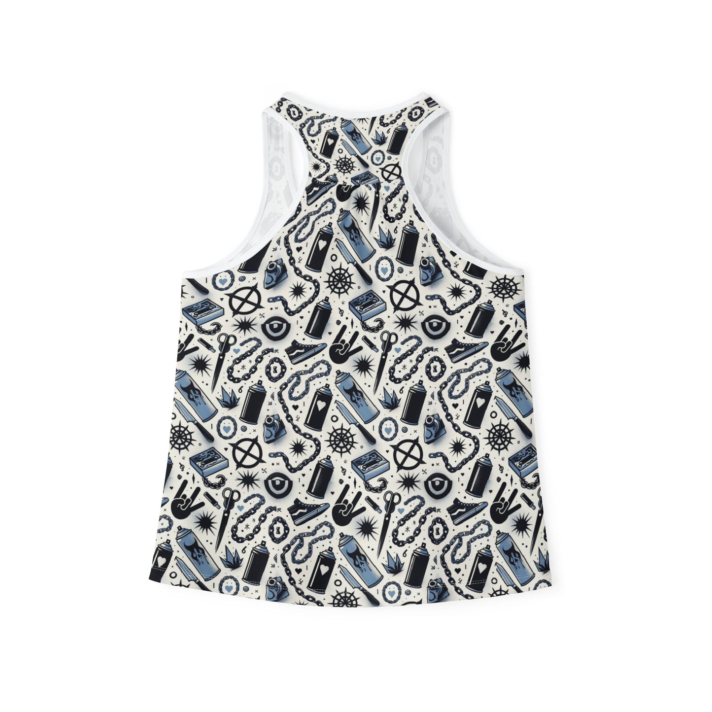 Cultural Rebellion Graphics Edgy and Rebellious With a Hint of Nostalgia Women's Tank Top - 8404 Design-57
